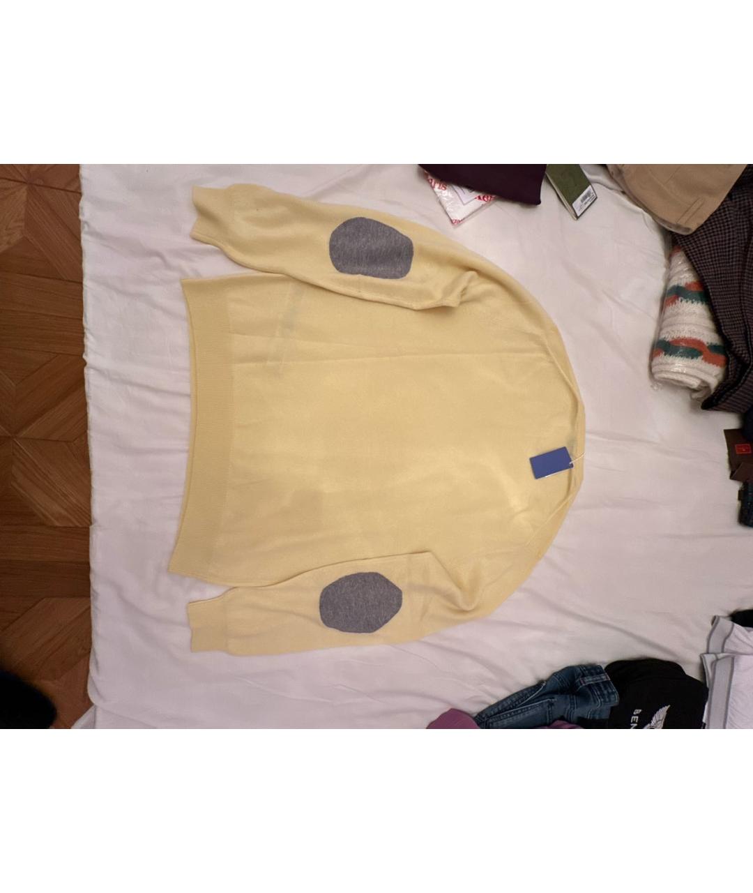 MALO Желтый шерстяной джемпер / свитер, фото 2