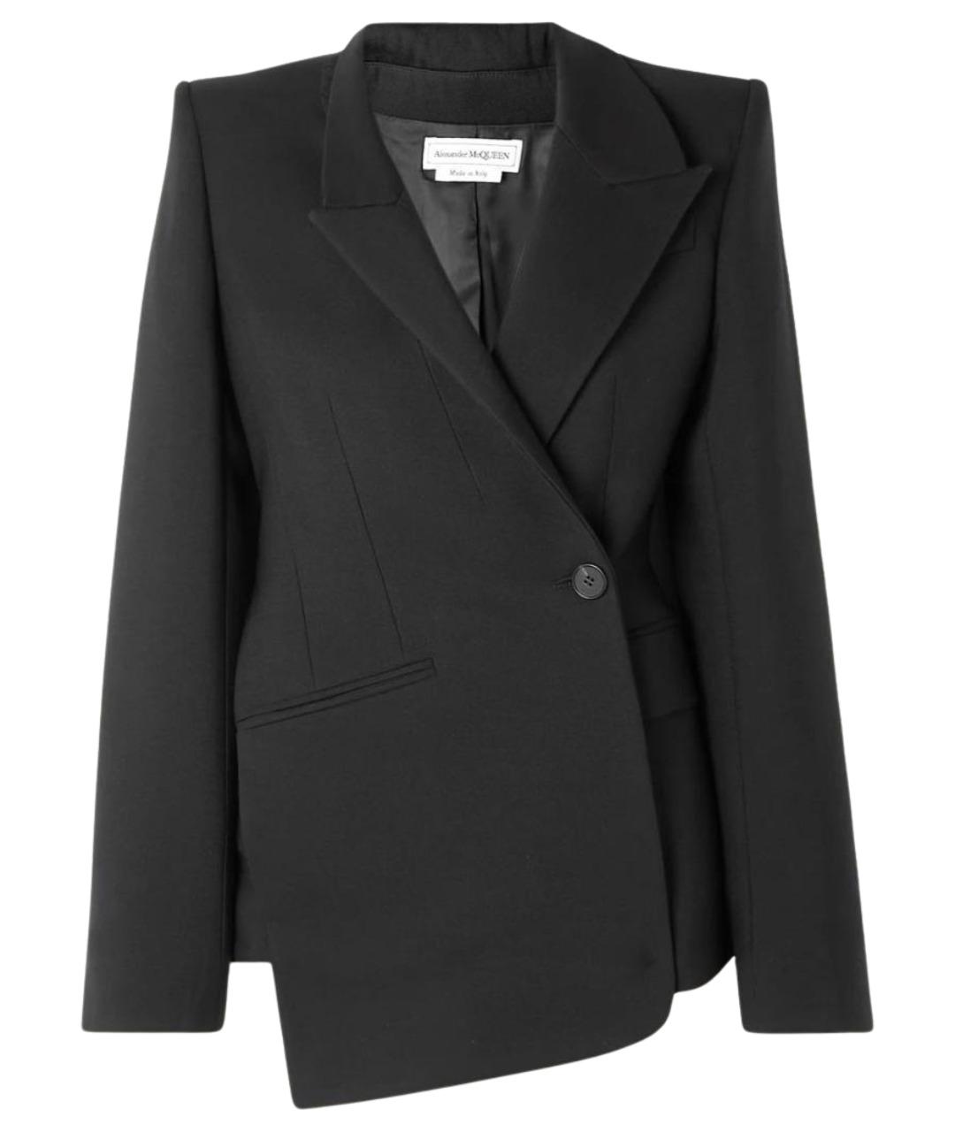 ALEXANDER MCQUEEN Черный шерстяной жакет/пиджак, фото 1