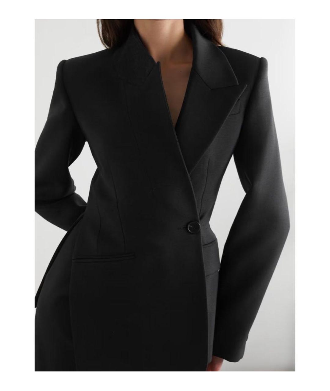 ALEXANDER MCQUEEN Черный шерстяной жакет/пиджак, фото 4