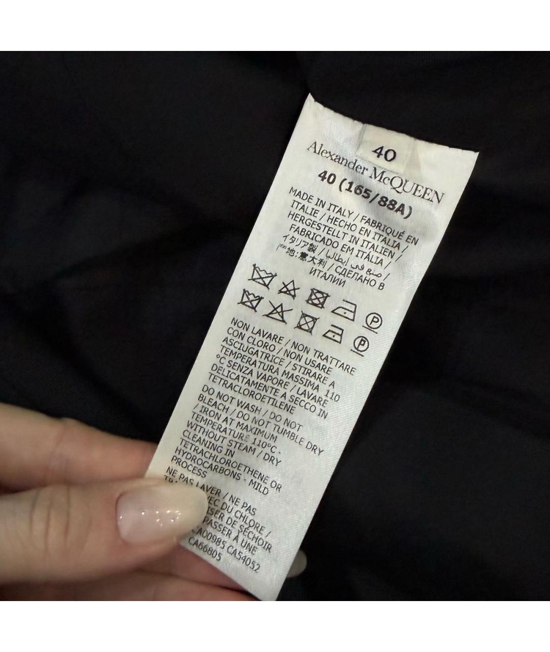 ALEXANDER MCQUEEN Черный шерстяной жакет/пиджак, фото 8