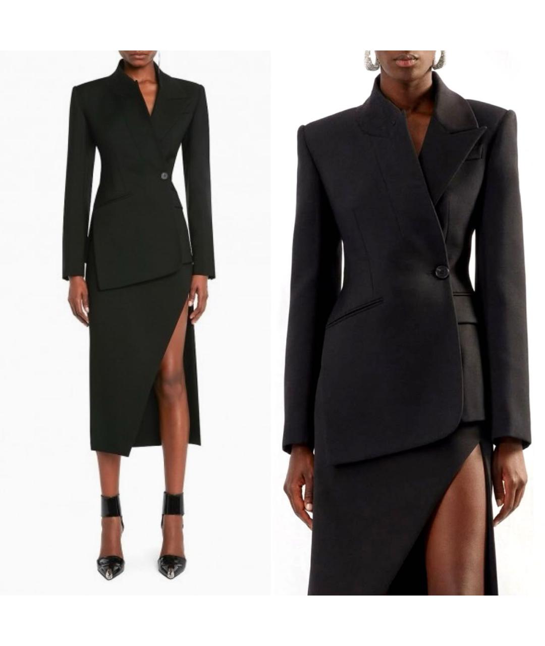 ALEXANDER MCQUEEN Черный шерстяной жакет/пиджак, фото 5