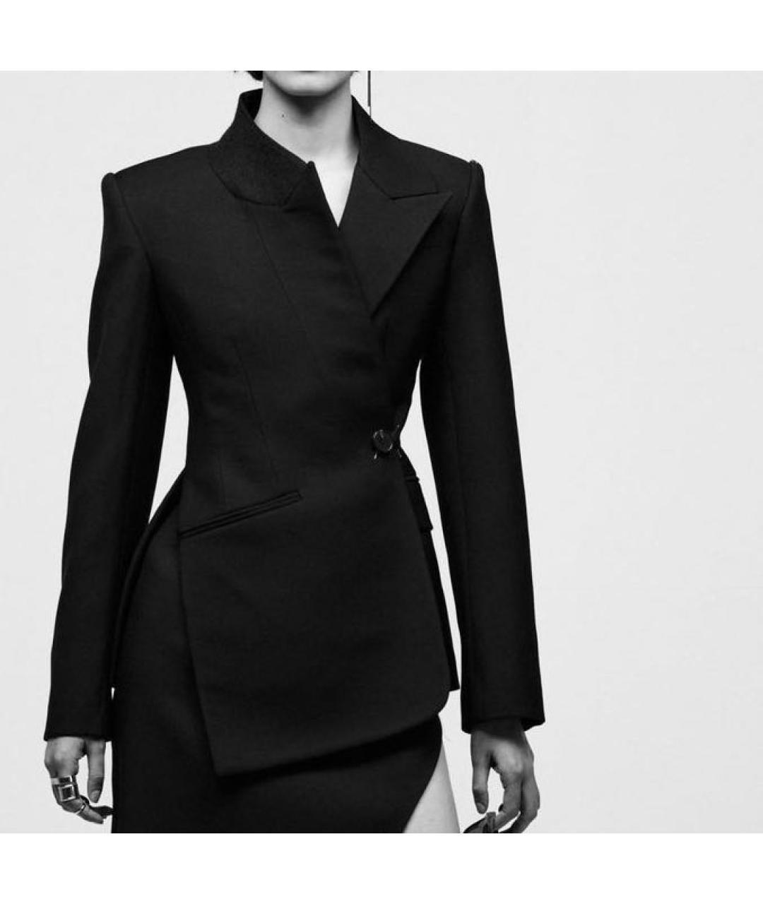 ALEXANDER MCQUEEN Черный шерстяной жакет/пиджак, фото 6