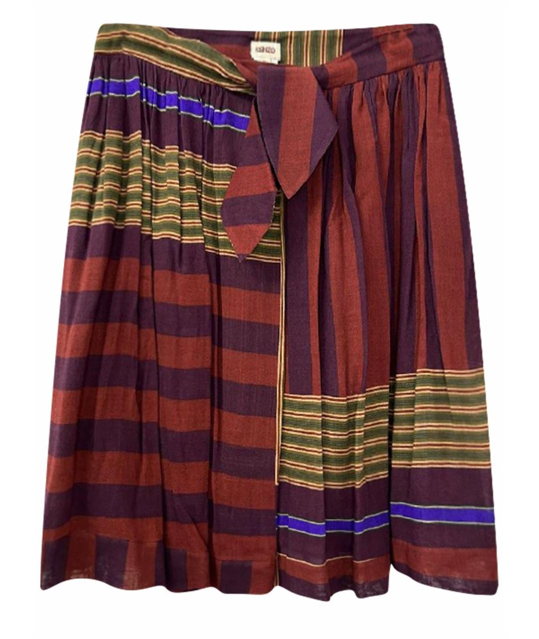 KENZO Мульти хлопковая юбка миди, фото 1