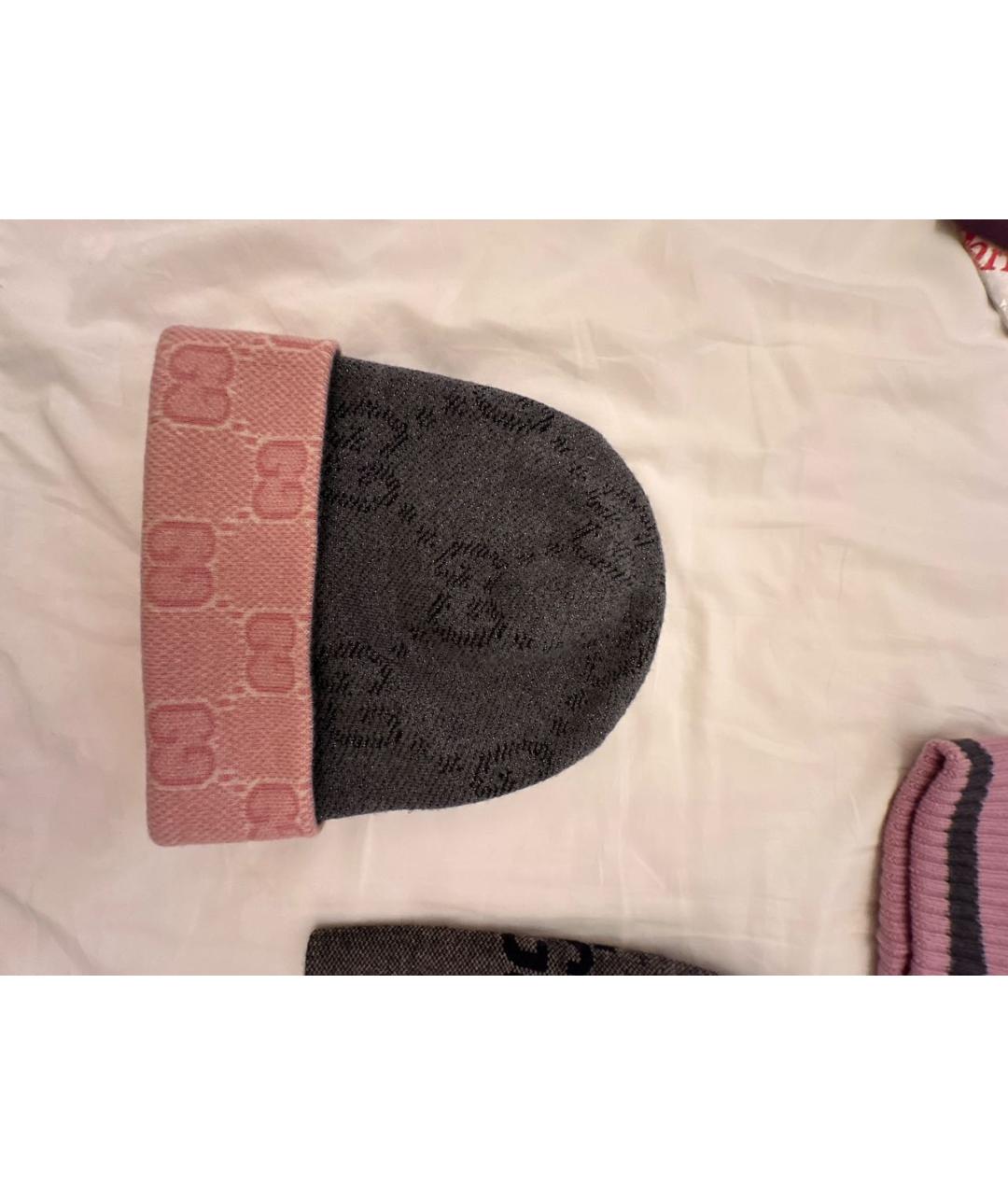 GUCCI Серая шерстяная шапка, фото 8