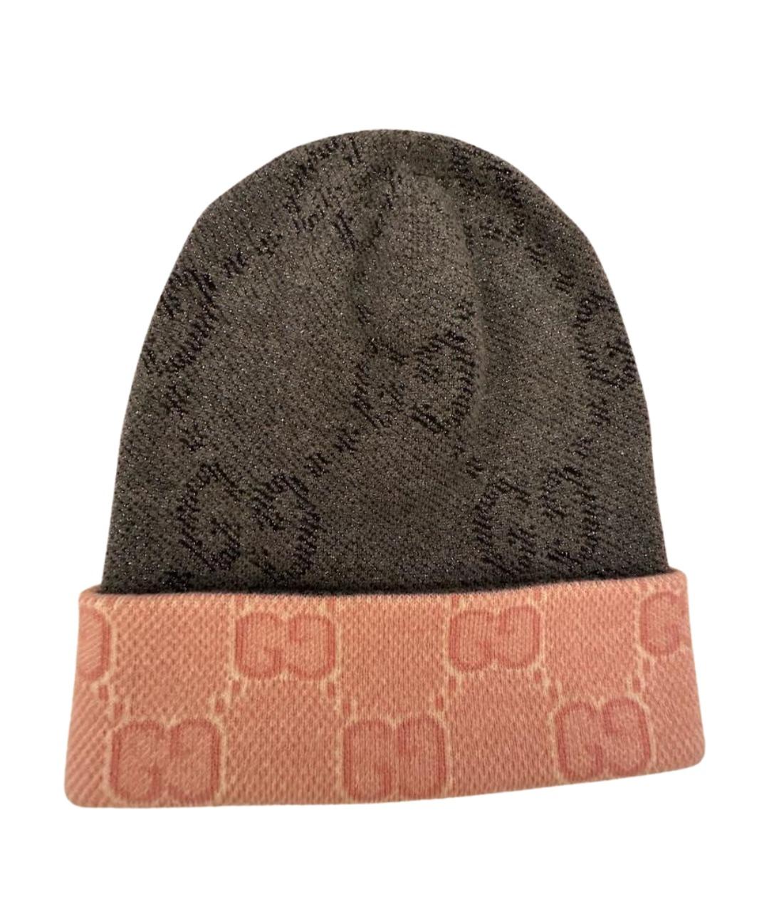 GUCCI Серая шерстяная шапка, фото 1