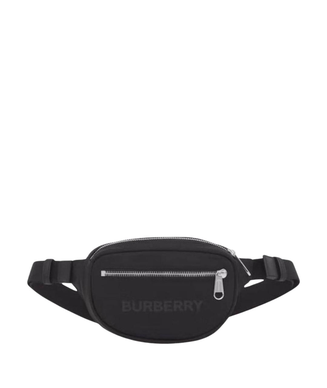 BURBERRY Черная тканевая поясная сумка, фото 1