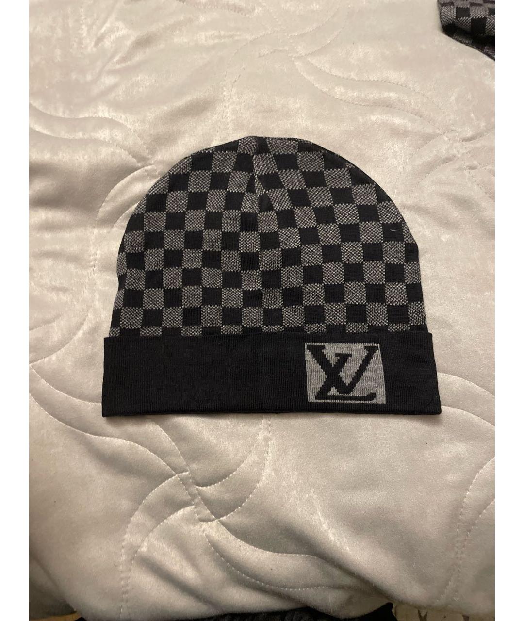 LOUIS VUITTON Антрацитовая кашемировая шапка, фото 5