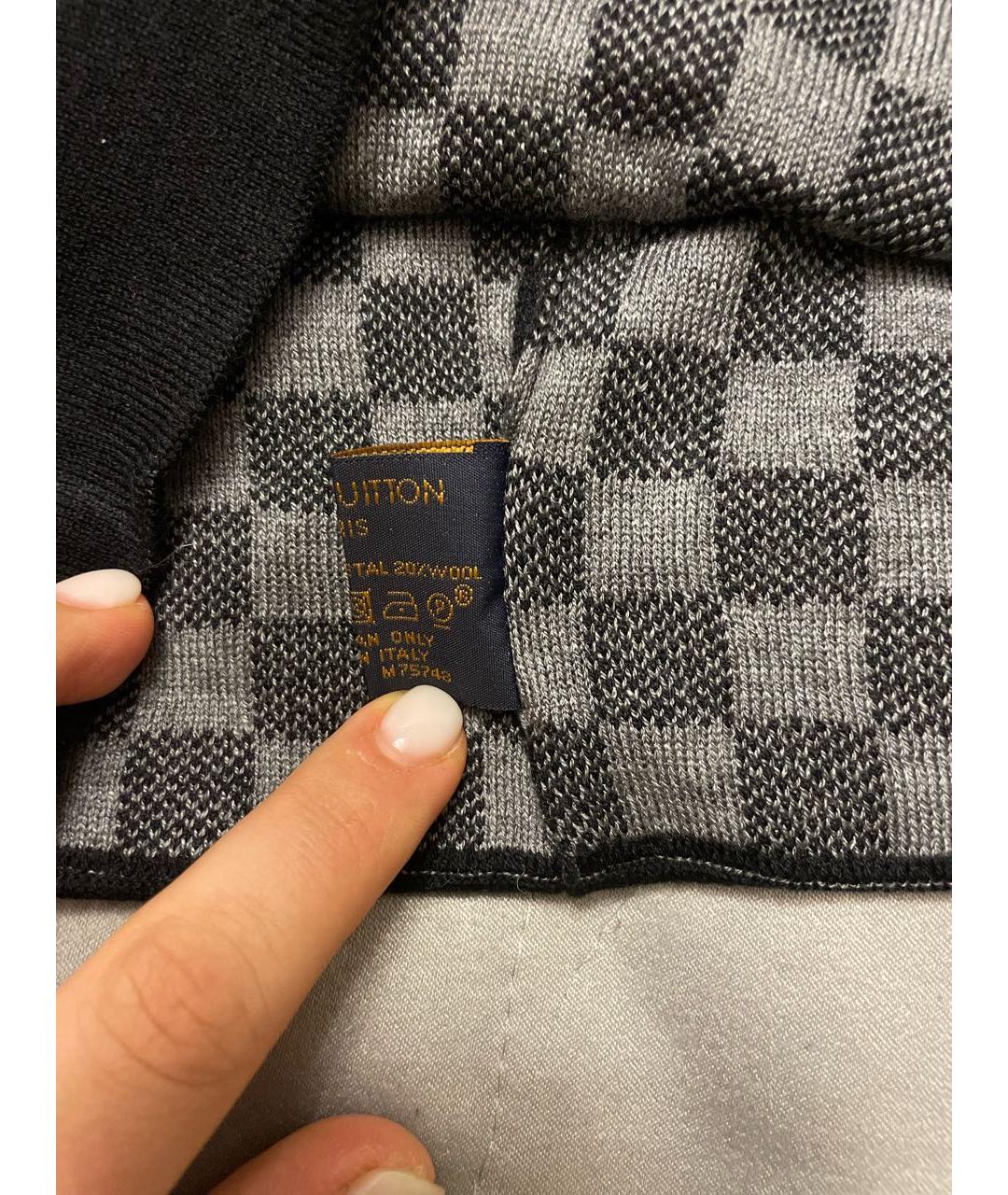 LOUIS VUITTON Антрацитовая кашемировая шапка, фото 4