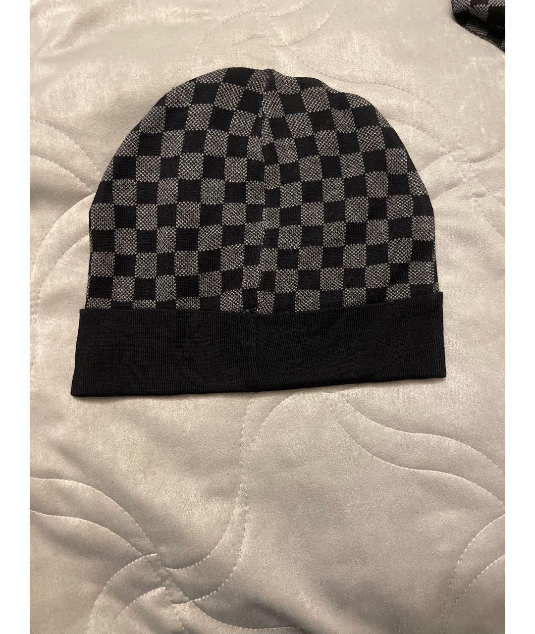 LOUIS VUITTON Антрацитовая кашемировая шапка, фото 2