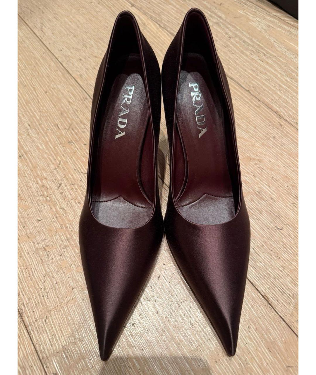 PRADA Коричневые текстильные туфли, фото 3