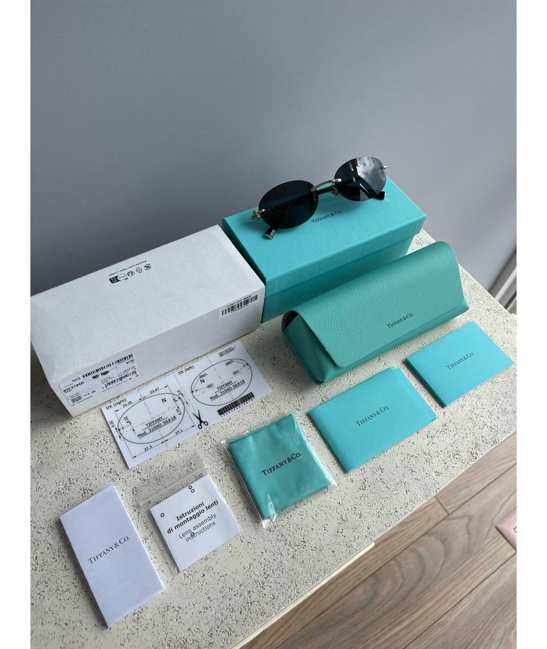 TIFFANY&CO Черные пластиковые солнцезащитные очки, фото 4