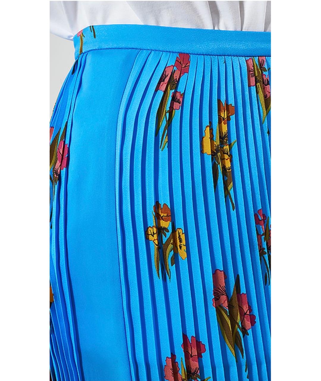 ESCADA Синяя полиэстеровая юбка миди, фото 5