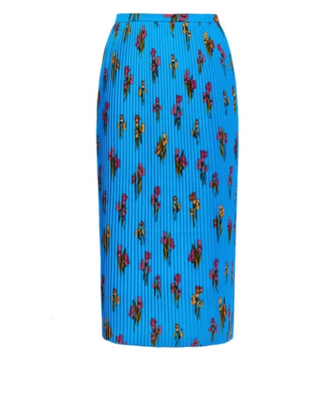 ESCADA Синяя полиэстеровая юбка миди, фото 1