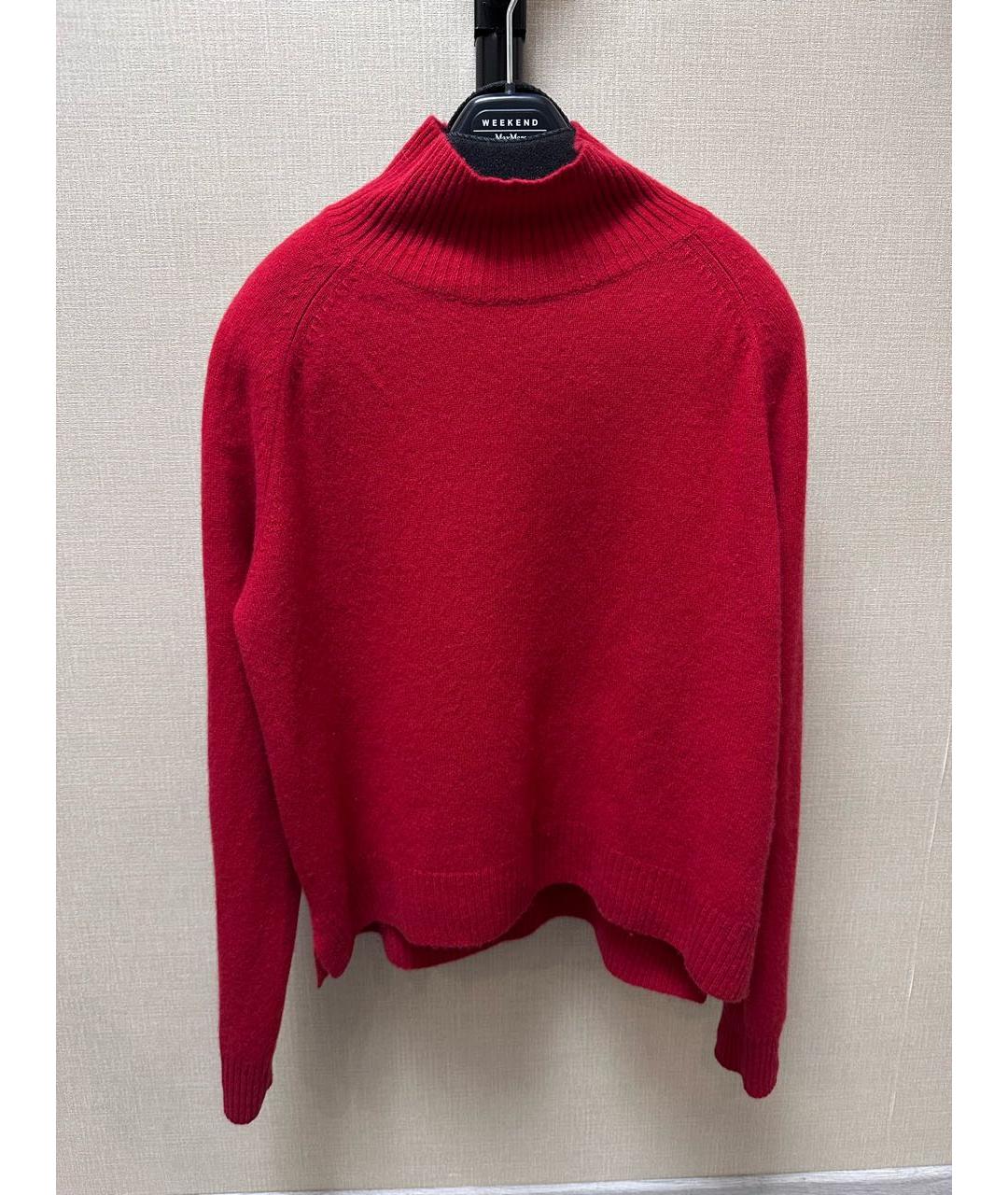 WEEKEND MAX MARA Красный кашемировый джемпер / свитер, фото 2