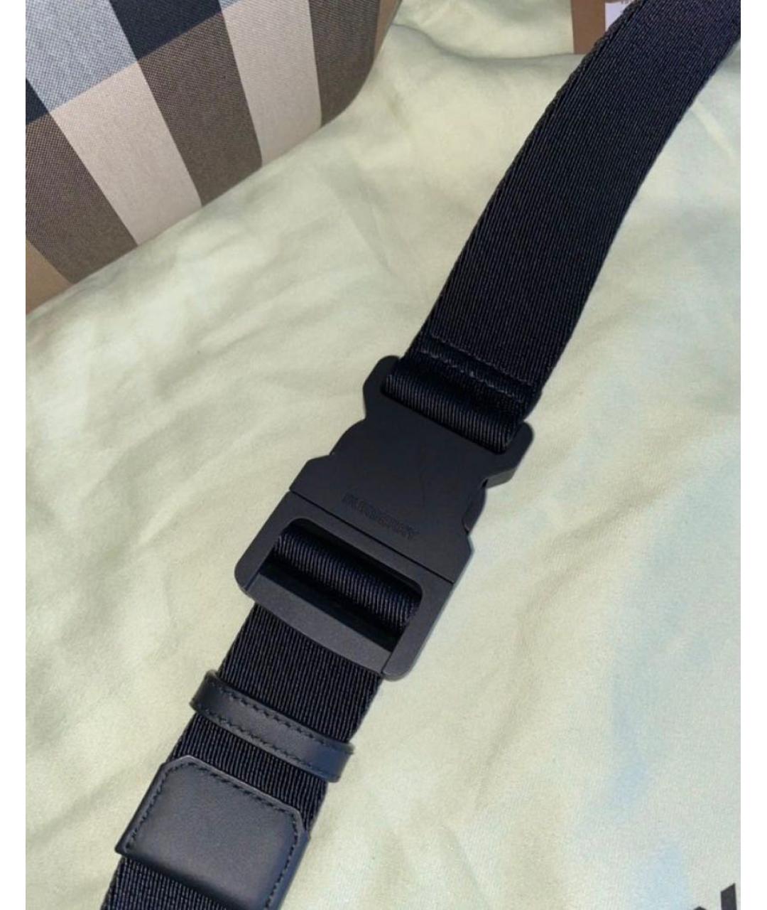 BURBERRY Коричневая тканевая сумка на плечо, фото 7