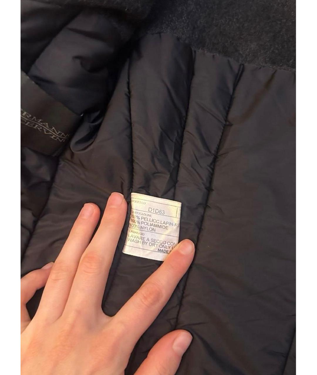 ERMANNO SCERVINO Черная меховая куртка, фото 4