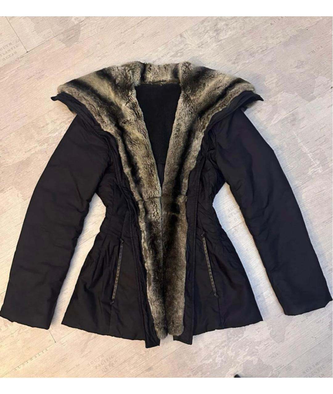 ERMANNO SCERVINO Черная меховая куртка, фото 2