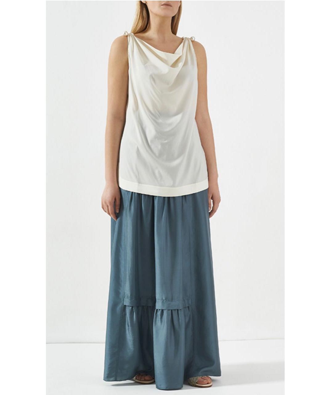 ESCADA Серая шелковая юбка макси, фото 2