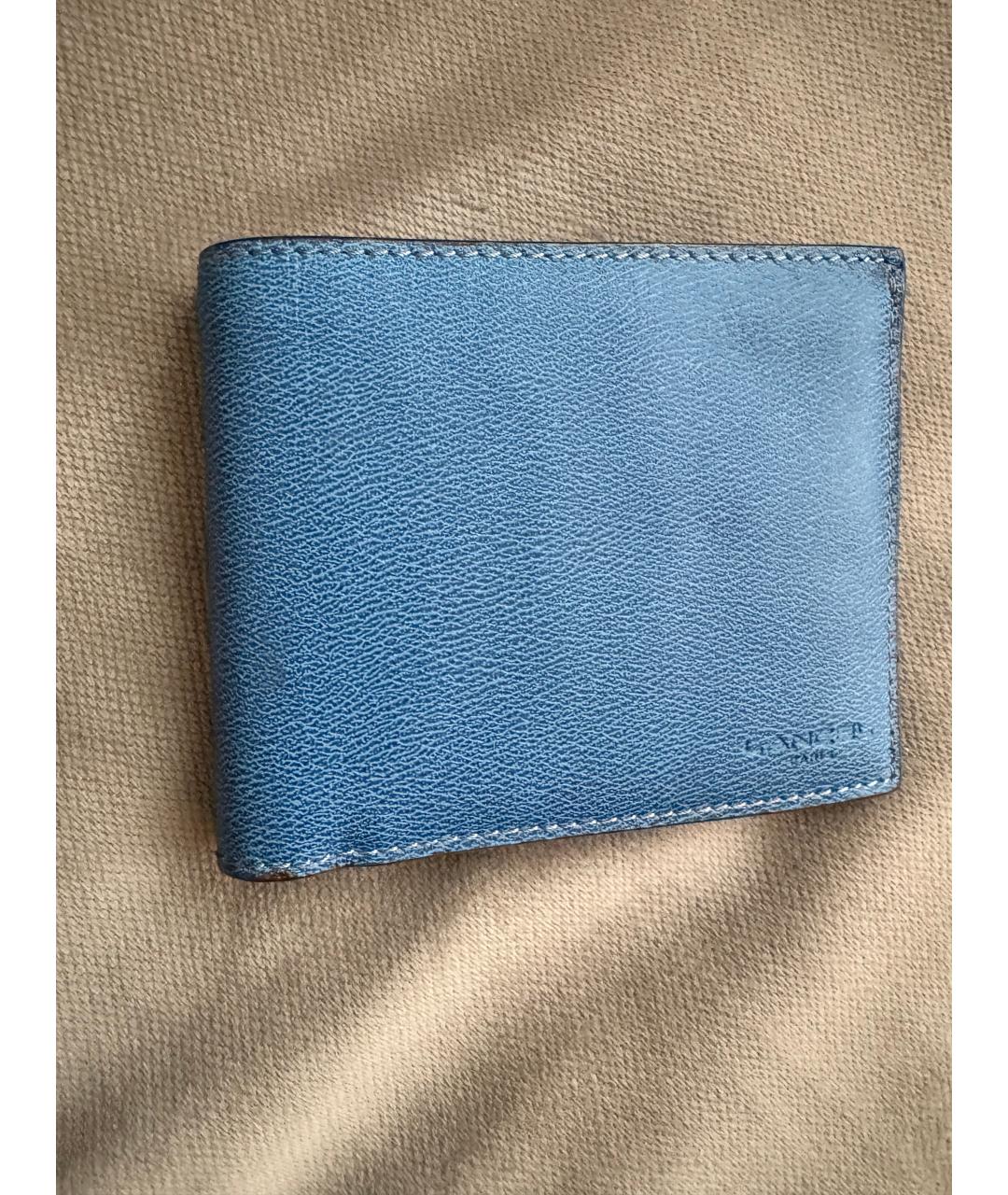 LANCEL Голубой кожаный кошелек, фото 2