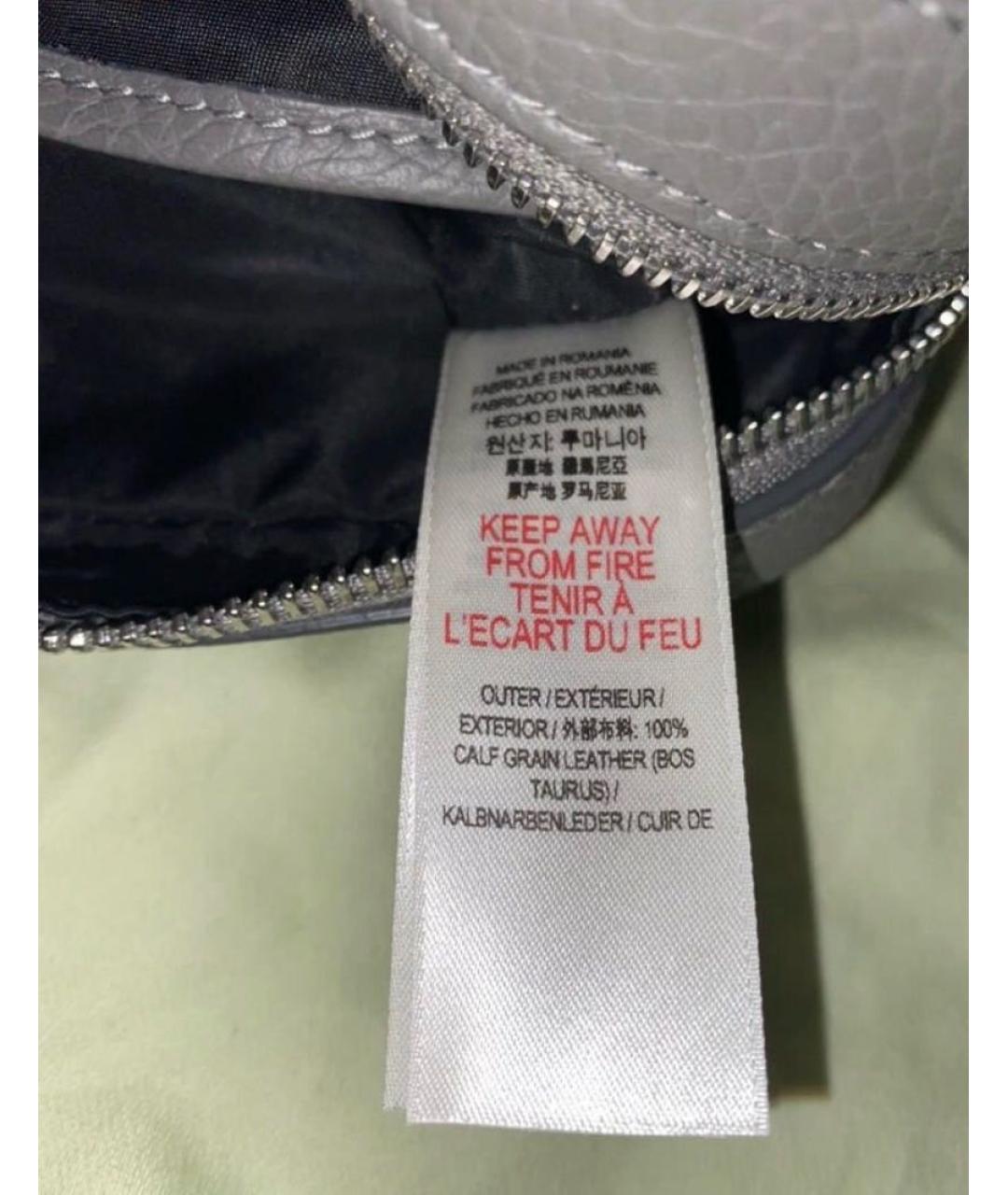 BURBERRY Серая кожаная сумка на плечо, фото 6