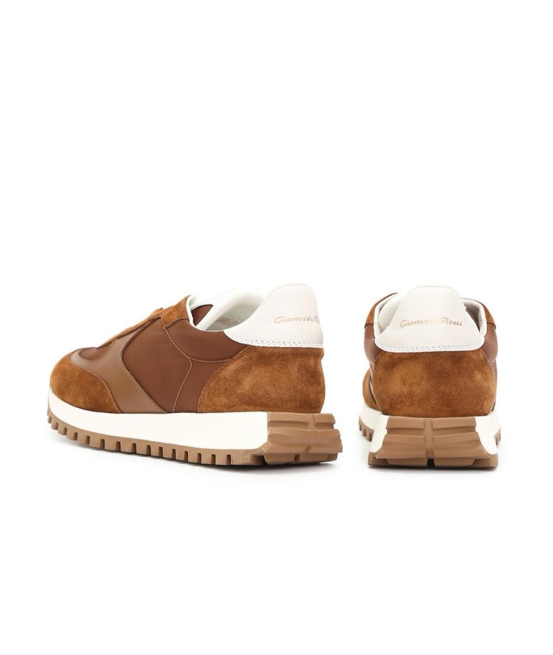 GIANVITO ROSSI Коричневые замшевые кроссовки, фото 4