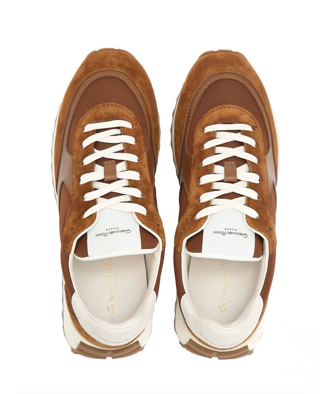 GIANVITO ROSSI Коричневые замшевые кроссовки, фото 3