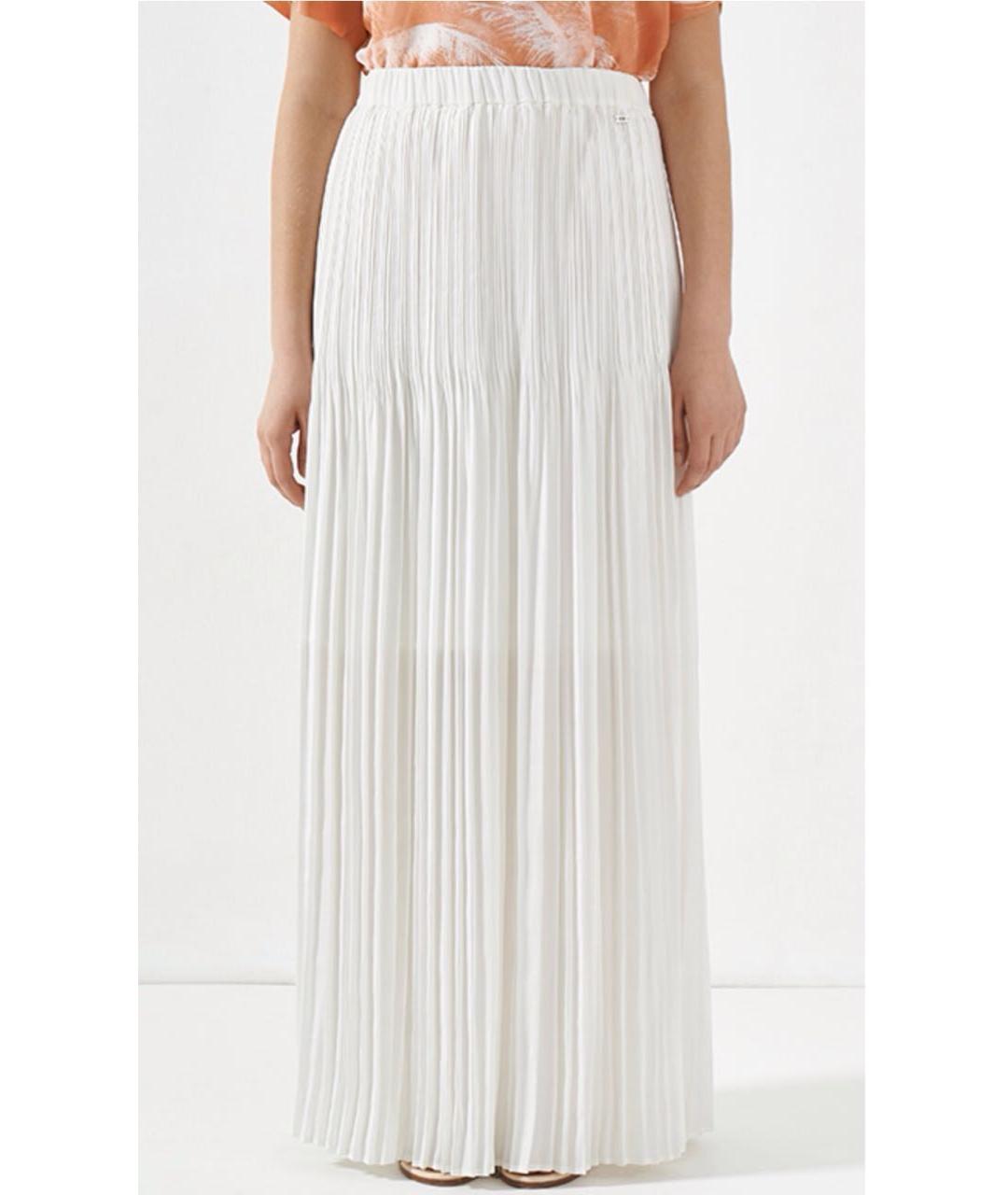 ESCADA Белая полиэстеровая юбка макси, фото 3