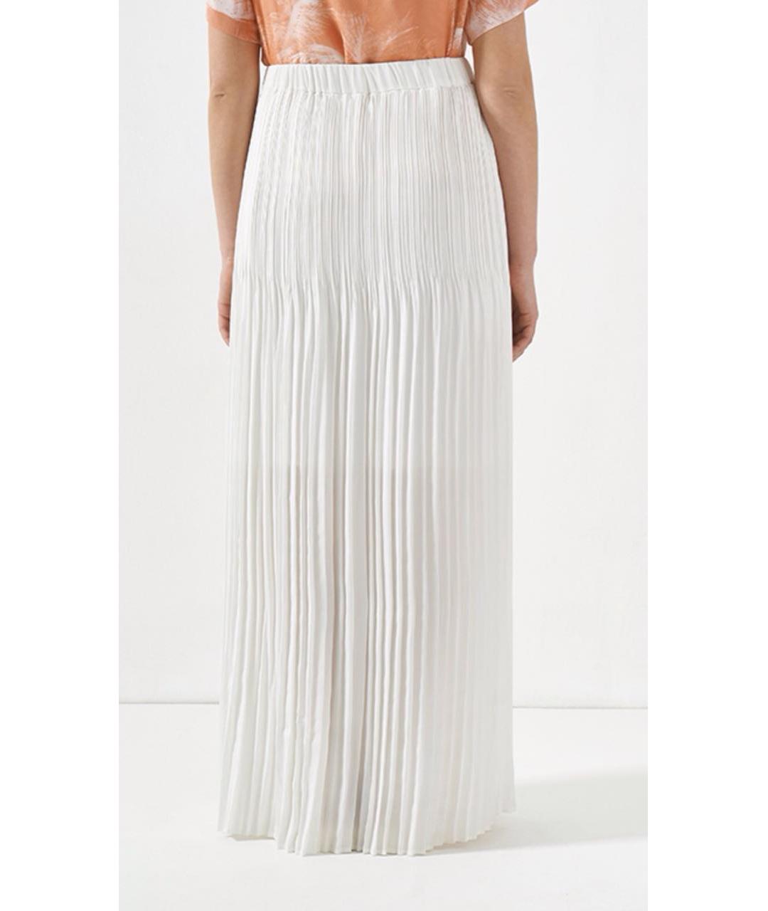 ESCADA Белая полиэстеровая юбка макси, фото 4