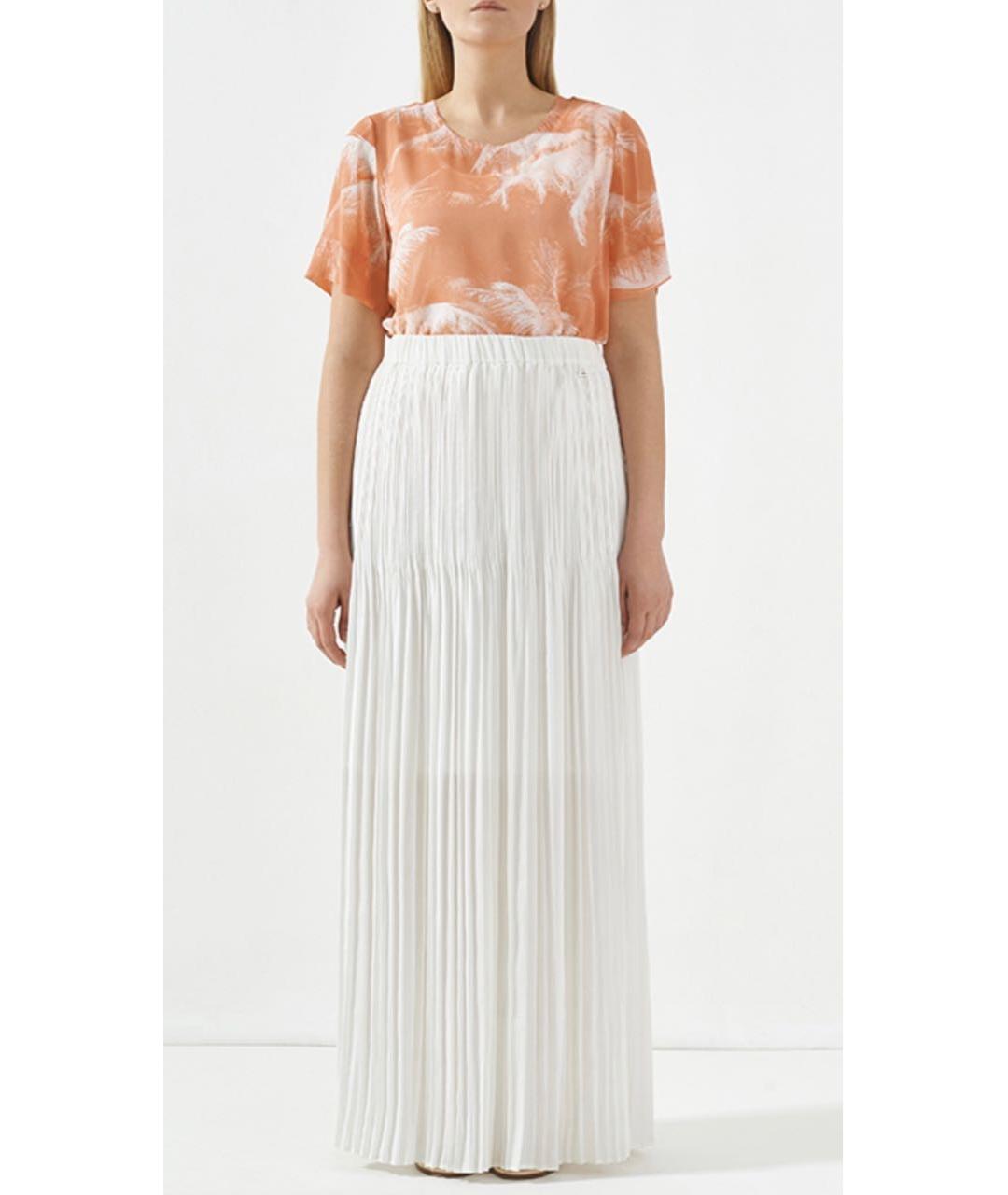 ESCADA Белая полиэстеровая юбка макси, фото 2