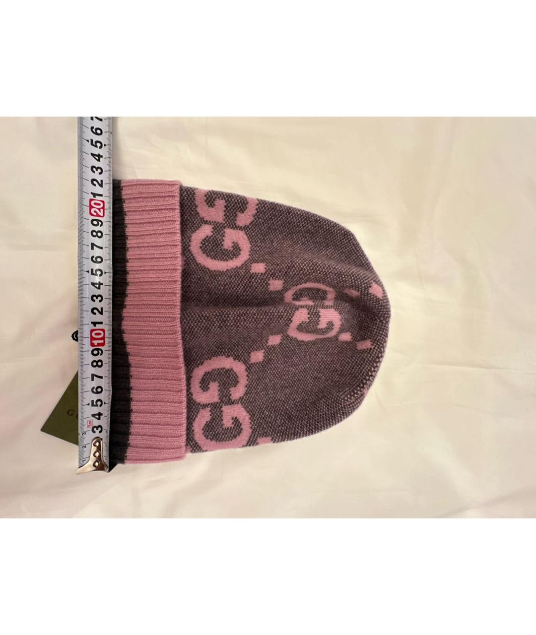 GUCCI Розовая кашемировая шапка, фото 4