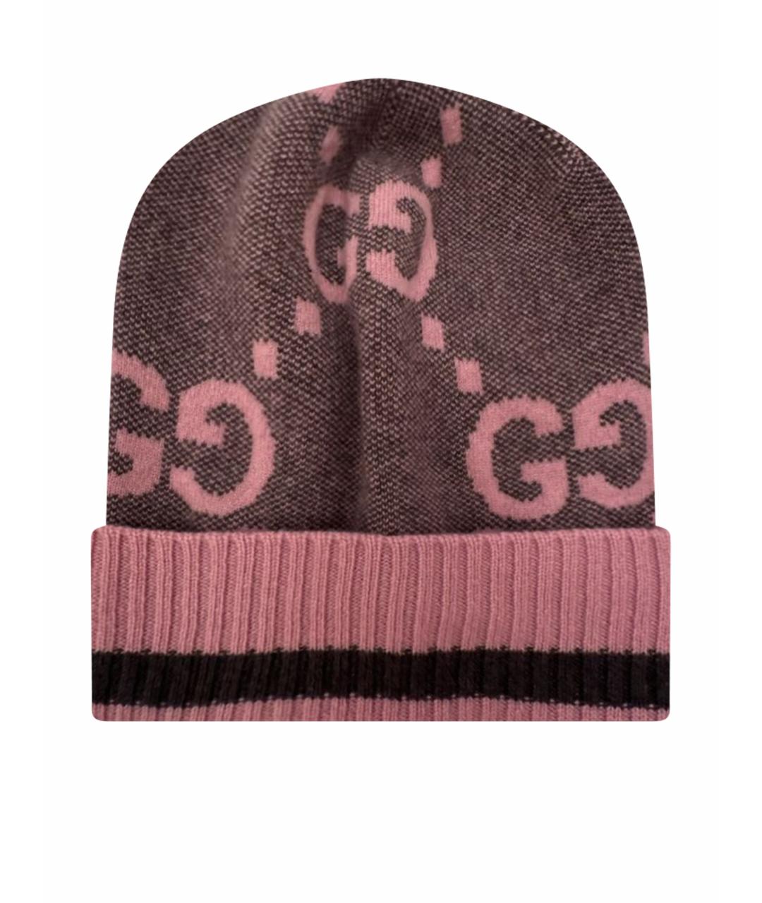 GUCCI Розовая кашемировая шапка, фото 1