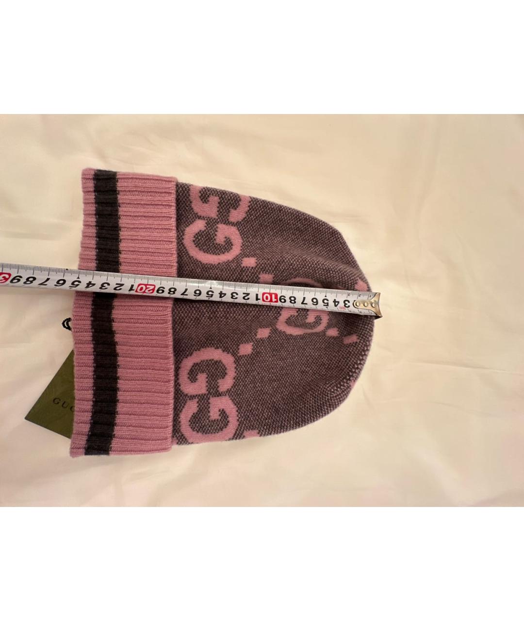 GUCCI Розовая кашемировая шапка, фото 5