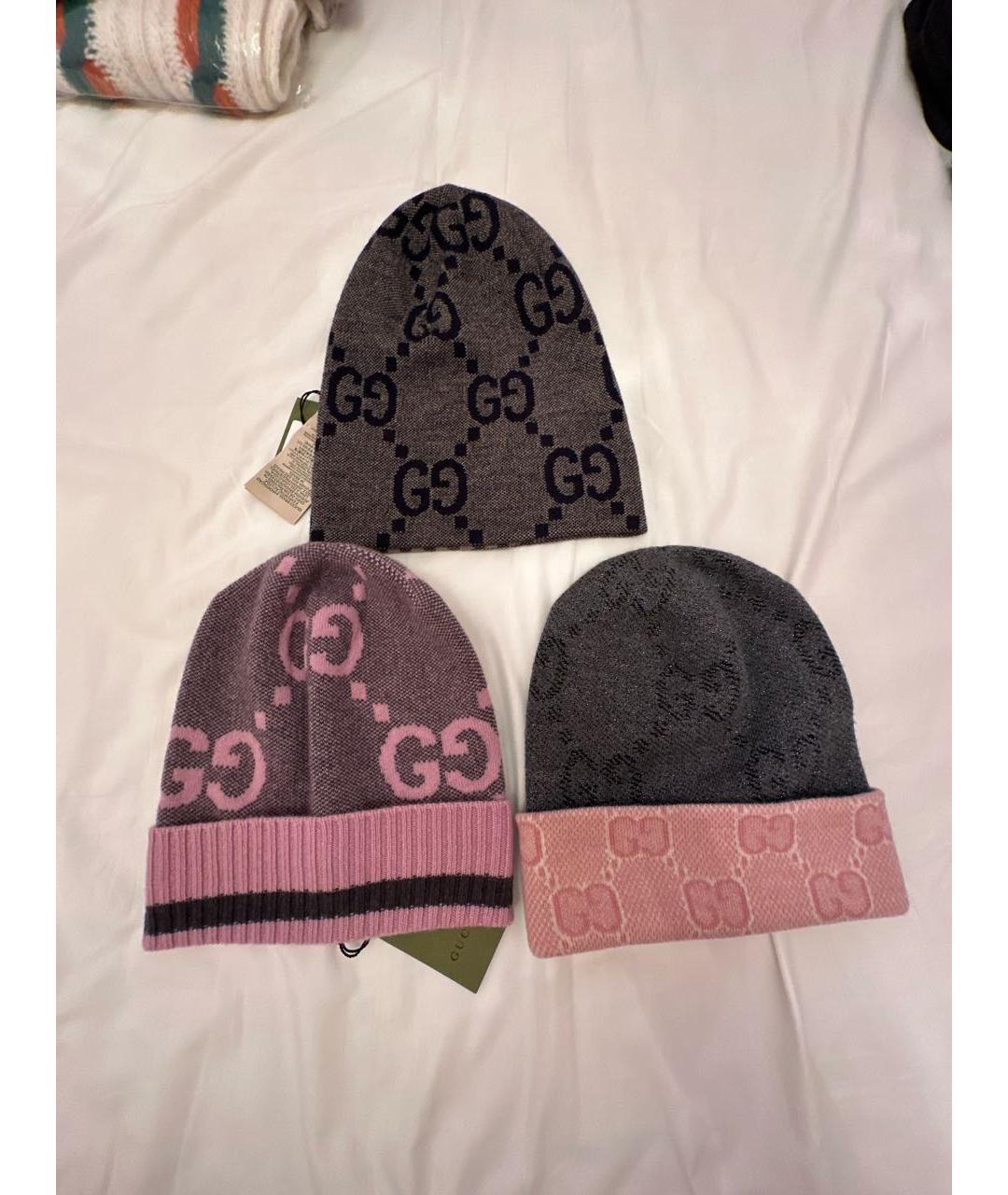 GUCCI Розовая кашемировая шапка, фото 6