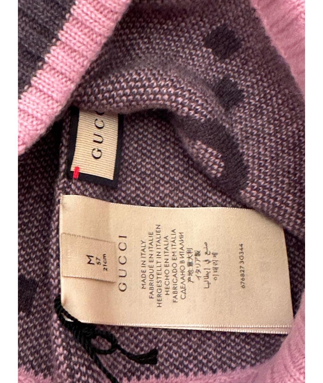 GUCCI Розовая кашемировая шапка, фото 2