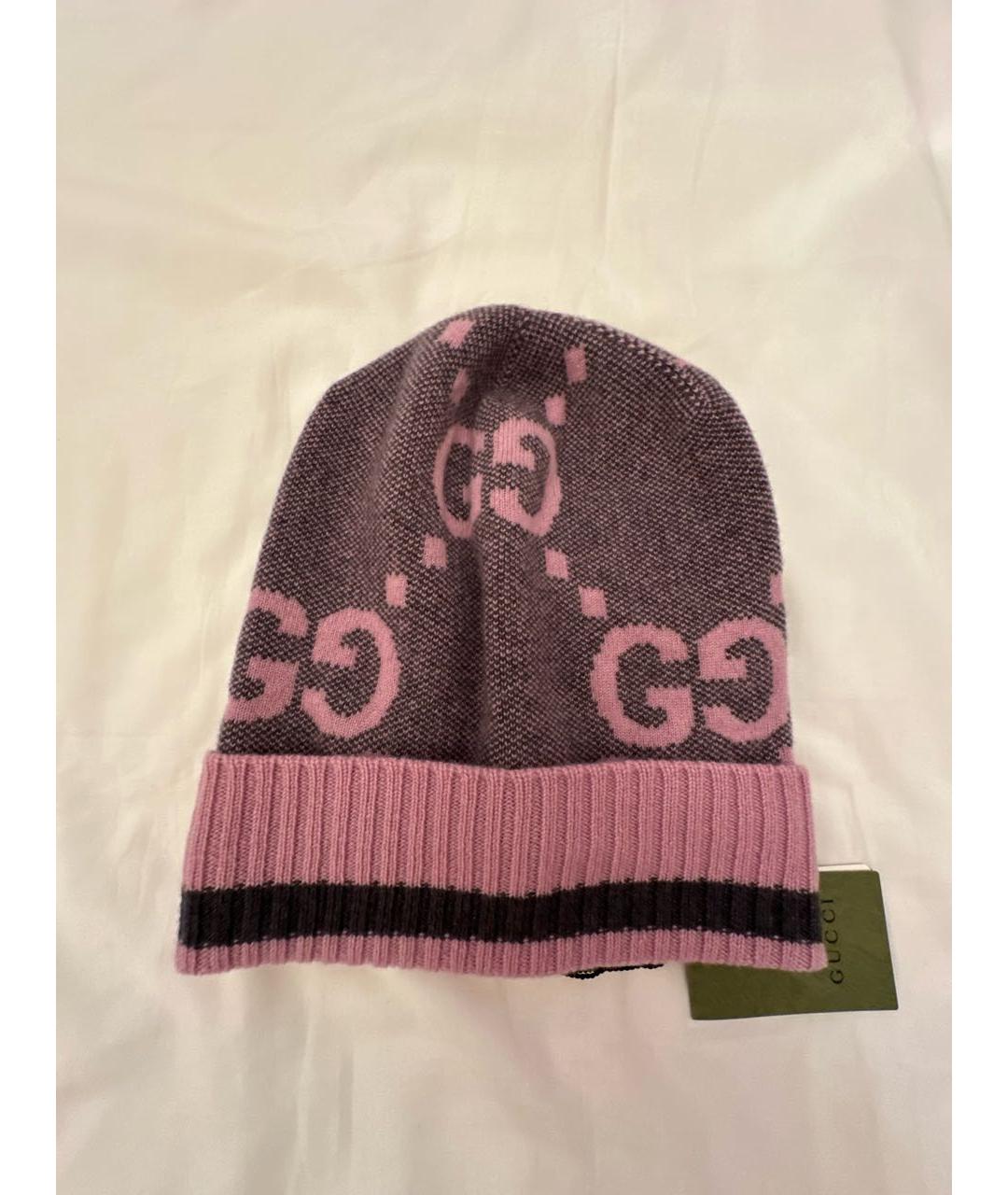 GUCCI Розовая кашемировая шапка, фото 7
