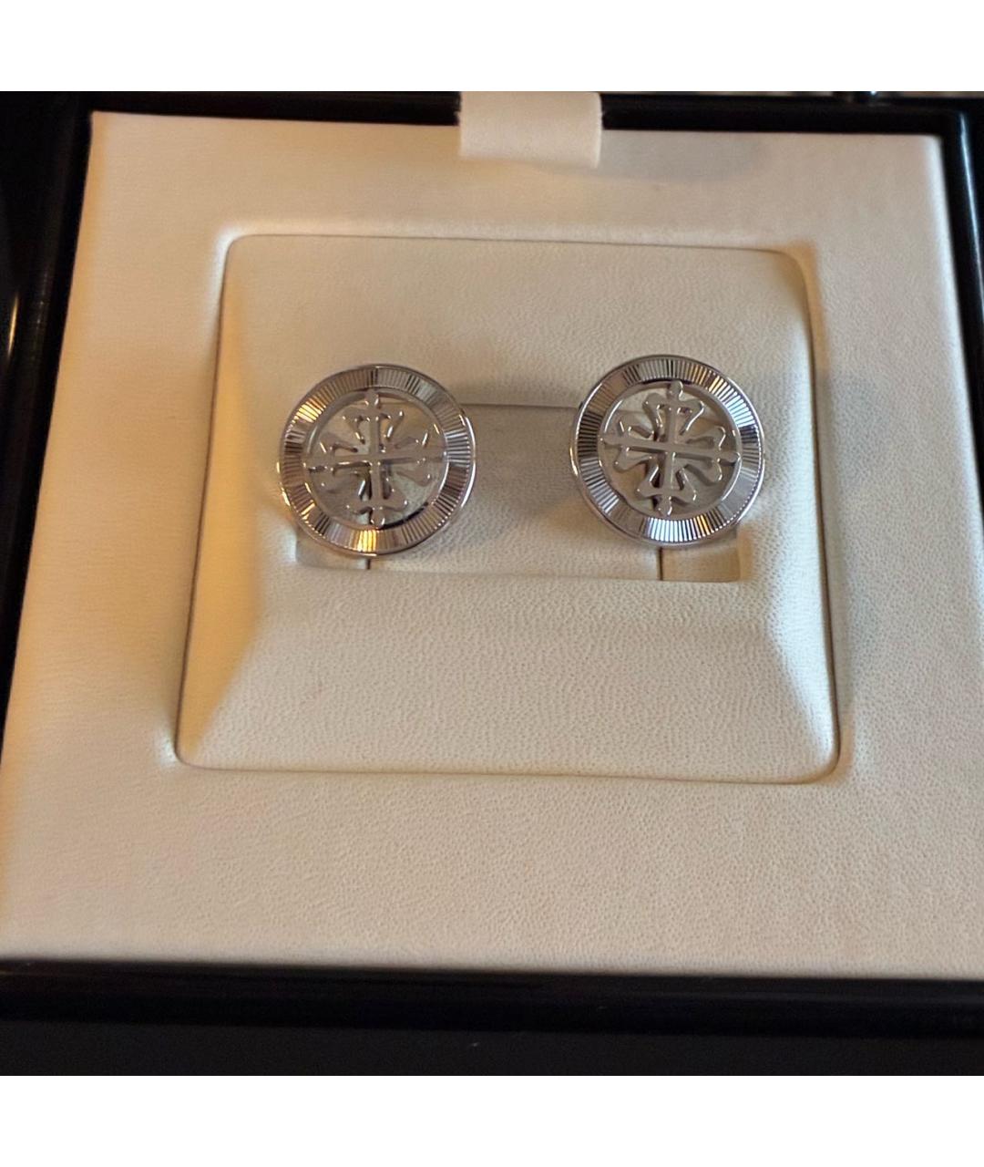PATEK PHILIPPE Серебряные запонки из белого золота, фото 6