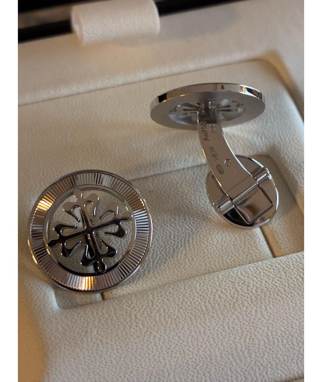 PATEK PHILIPPE Серебряные запонки из белого золота, фото 2