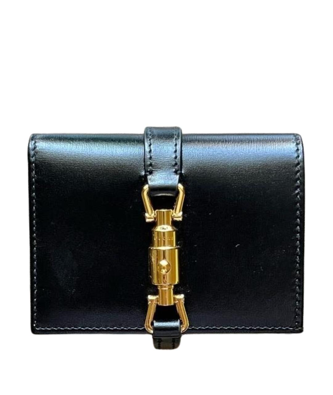GUCCI Черный кожаный кошелек, фото 1