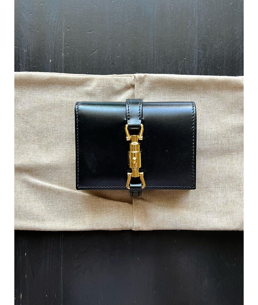 GUCCI Черный кожаный кошелек, фото 6