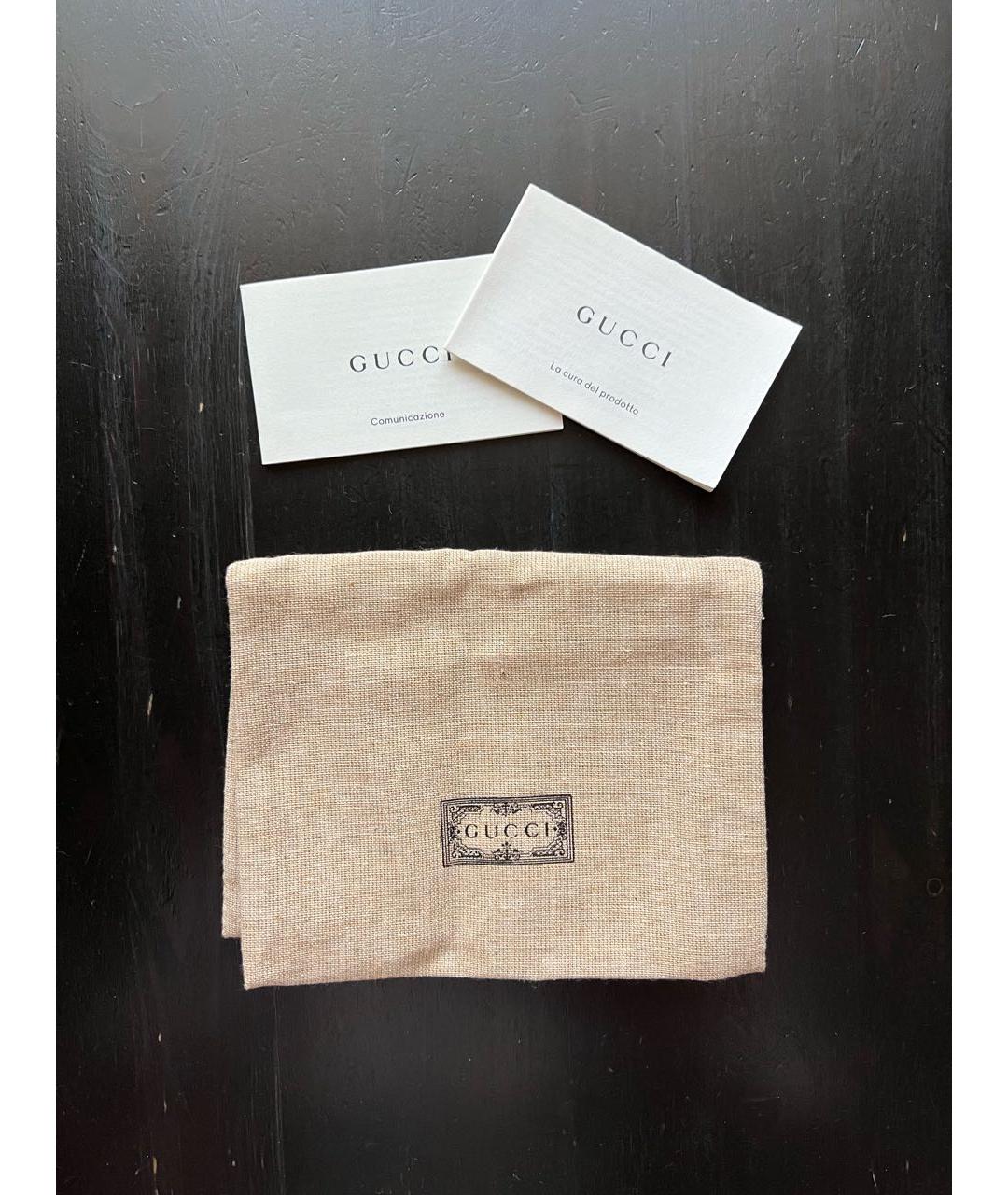 GUCCI Черный кожаный кошелек, фото 4