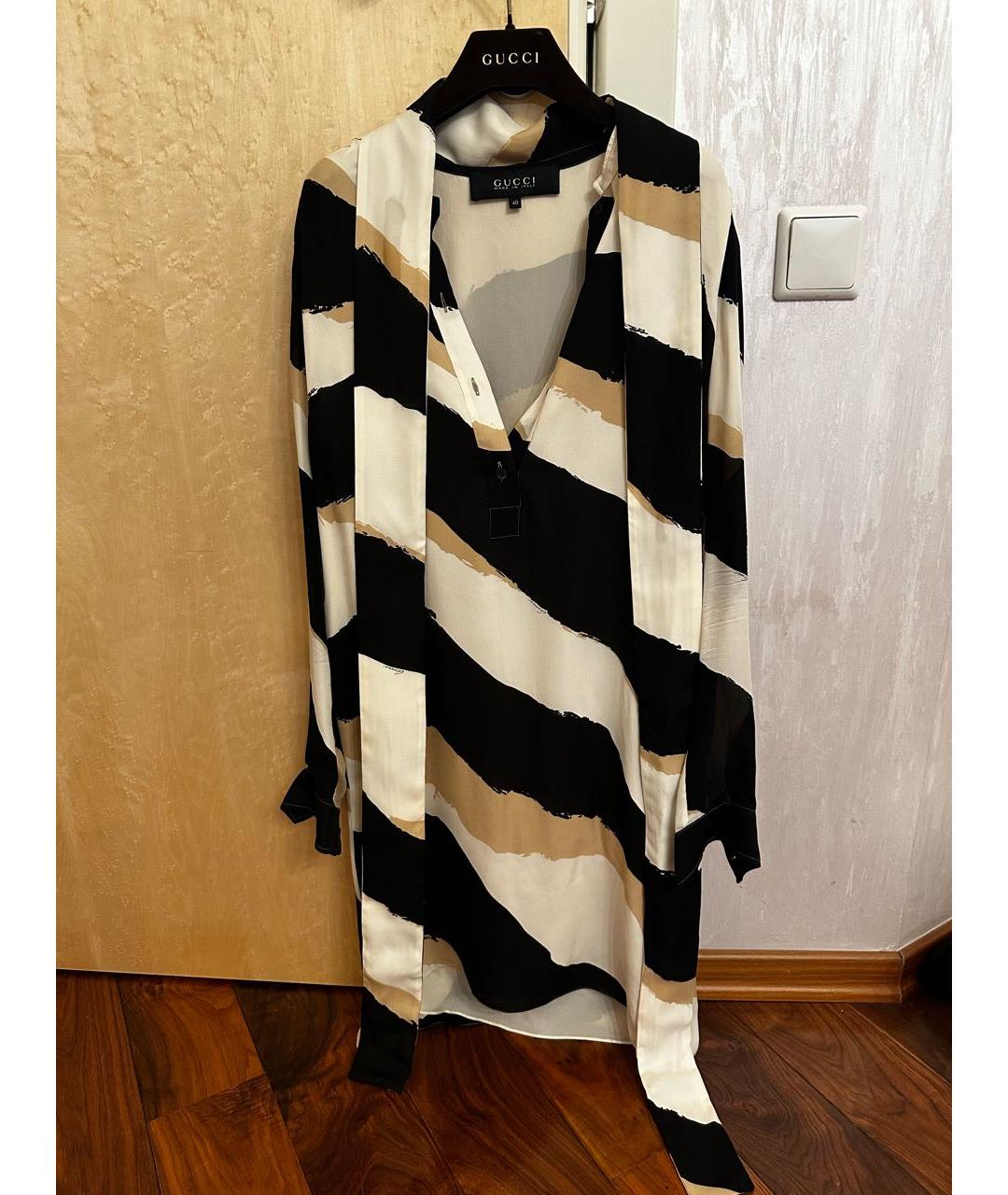 GUCCI Мульти шелковое повседневное платье, фото 9