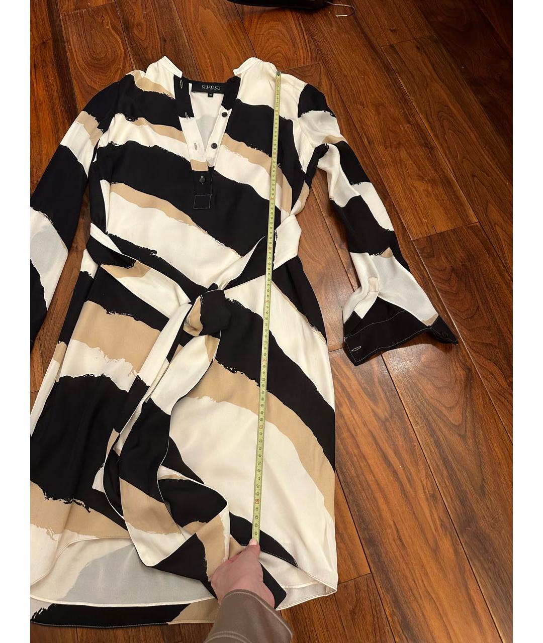 GUCCI Мульти шелковое повседневное платье, фото 5