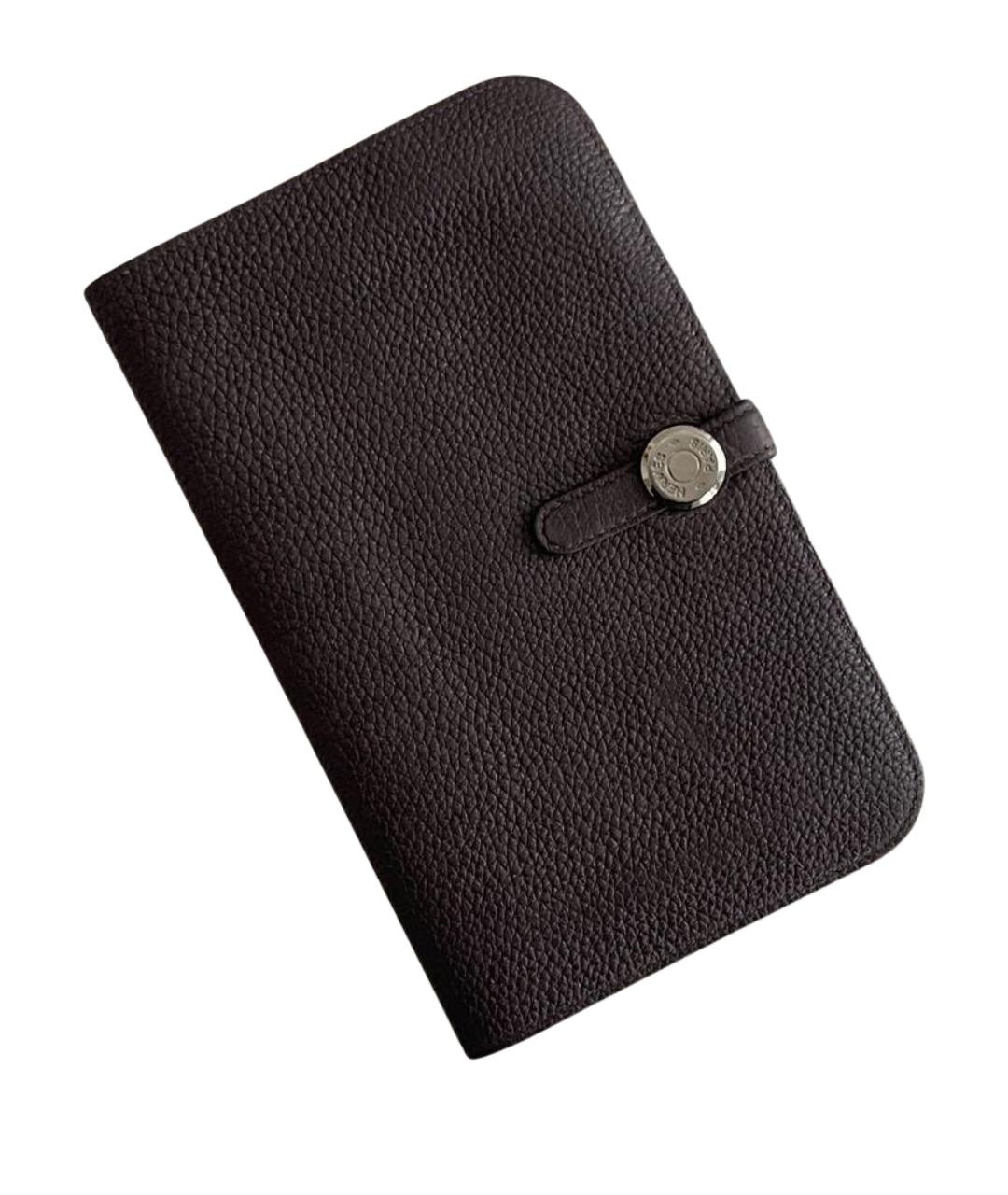 HERMES Фиолетовый кожаный кошелек, фото 1