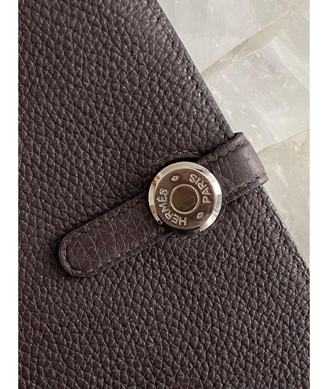 HERMES Фиолетовый кожаный кошелек, фото 2