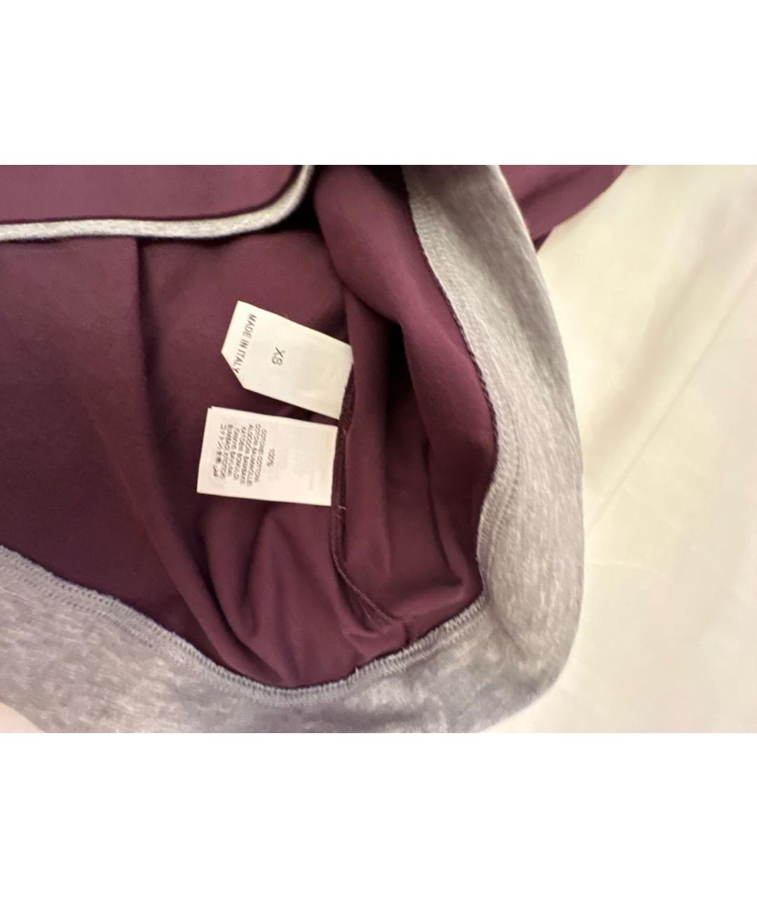 BRUNELLO CUCINELLI Бордовая хлопковая футболка, фото 5