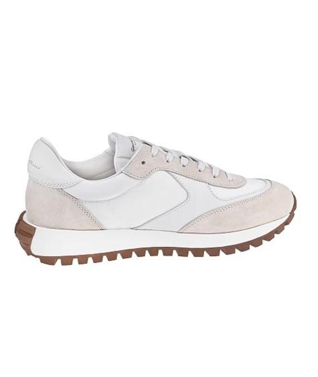 GIANVITO ROSSI Бежевые замшевые кроссовки, фото 1