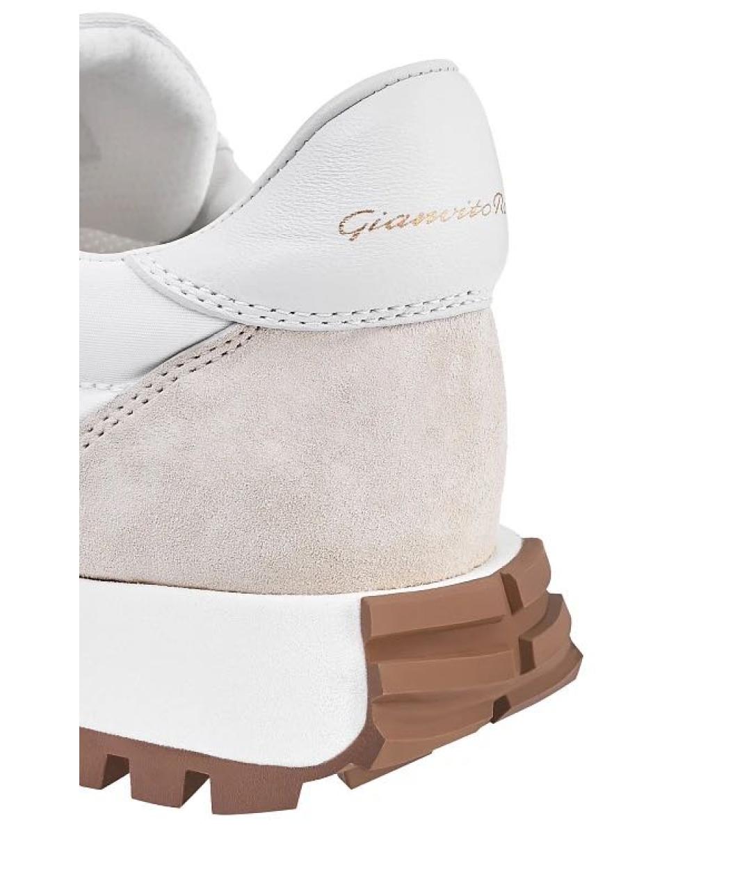 GIANVITO ROSSI Бежевые замшевые кроссовки, фото 4