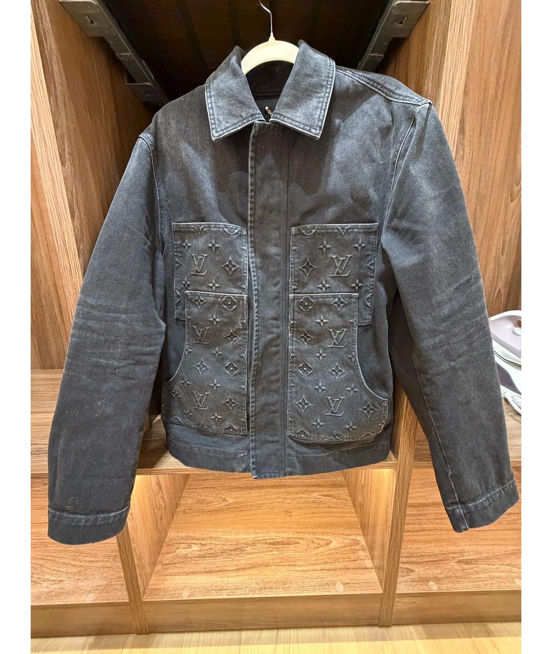 LOUIS VUITTON Черная деним куртка, фото 2