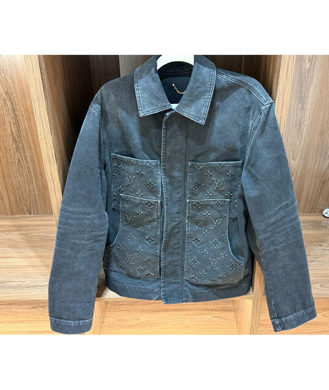 LOUIS VUITTON Черная деним куртка, фото 4