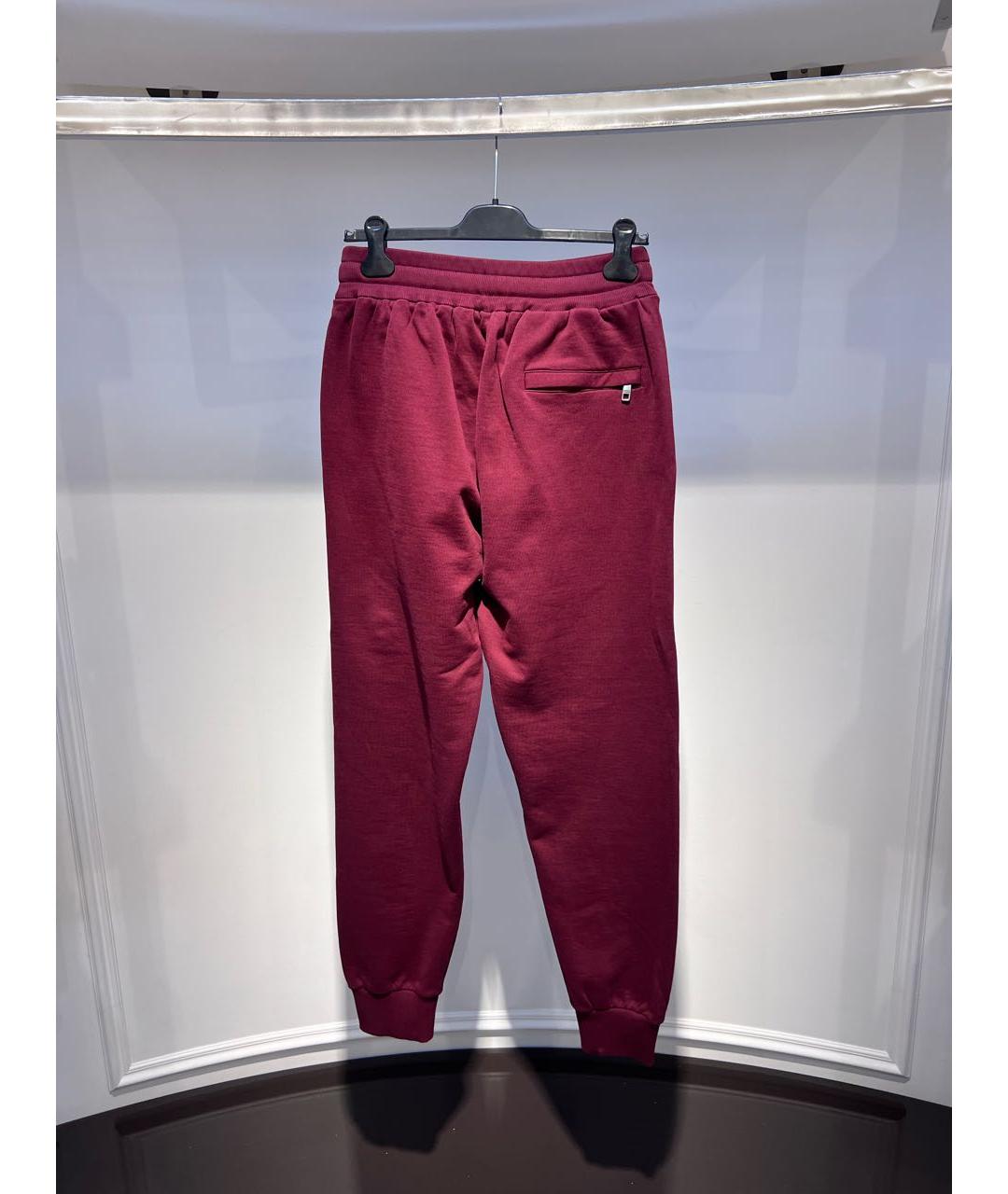 DOLCE&GABBANA Бордовый хлопковый спортивный костюм, фото 3